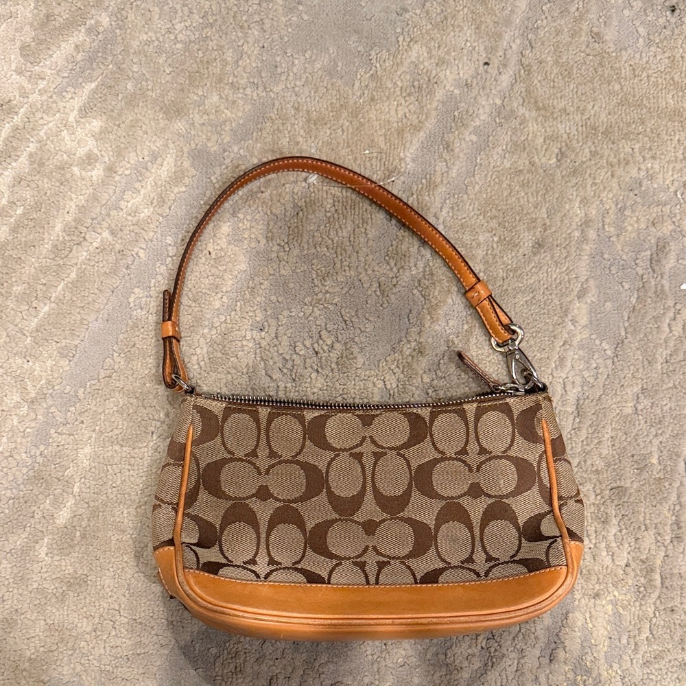 Vintage Y2K Coach signature Demi monogram small shoulder hand bag purse GUC